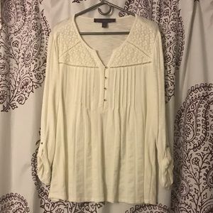 Gloria Vanderbilt Long Sleeve White Blouse